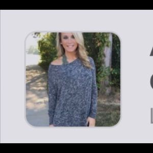 Off the shoulder long sleeve top